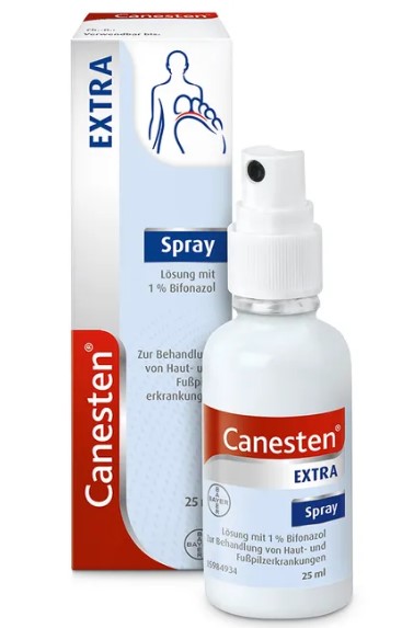    () / CANESTEN EXTRA spray against fungal skin diseases (Clotrimazole)