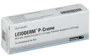    (, ) / LEIODERM P cream (quinolin, prednisolone)