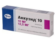 АККУЗИД 10 (гидрохлоротиазид+хинаприл) / ACCUZIDE 10 (hydrochlorothiazide+quinapril)