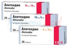 АЛОТЕНДИН (бисопролол + амлодипин) / ALOTENDIN (bisoprolol + amlodipine)