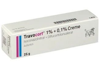   ( + ) / TRAVOCORT cream (isoconazole + diflucortolone)