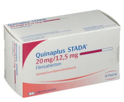 КВИНАПЛЮС Стада (гидрохлоротиазид+хинаприл) / QUINAPLUS Stada (hydrochlorothiazide+quinapril)