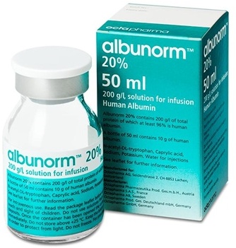 АЛБУНОРМ, АЛЬБУНОРМ (альбумин человека) / ALBUNORM (human albumin)