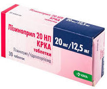 ЛИЗИНОПРИЛ 20 НL (лизиноприл, гидрохлоротиазид) / LIZINOPRIL 20 HL (lisinopril, hydrochlorothiazide)